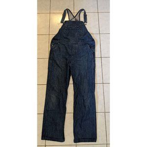 Patagonia Steel Forge Blue Denim Overalls Jeans USA Size L Large Womens Unisex